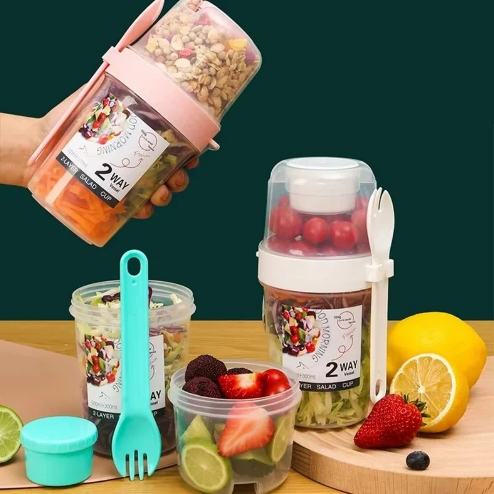 Meal Prep Oatmeal Jars - Portable Yogurt Cereal Oatmeal Snacks Parfait