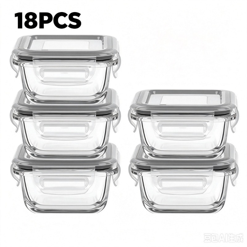 Meal Prep Glass Containers With Lids - Glass Food Storage Containers Set 18