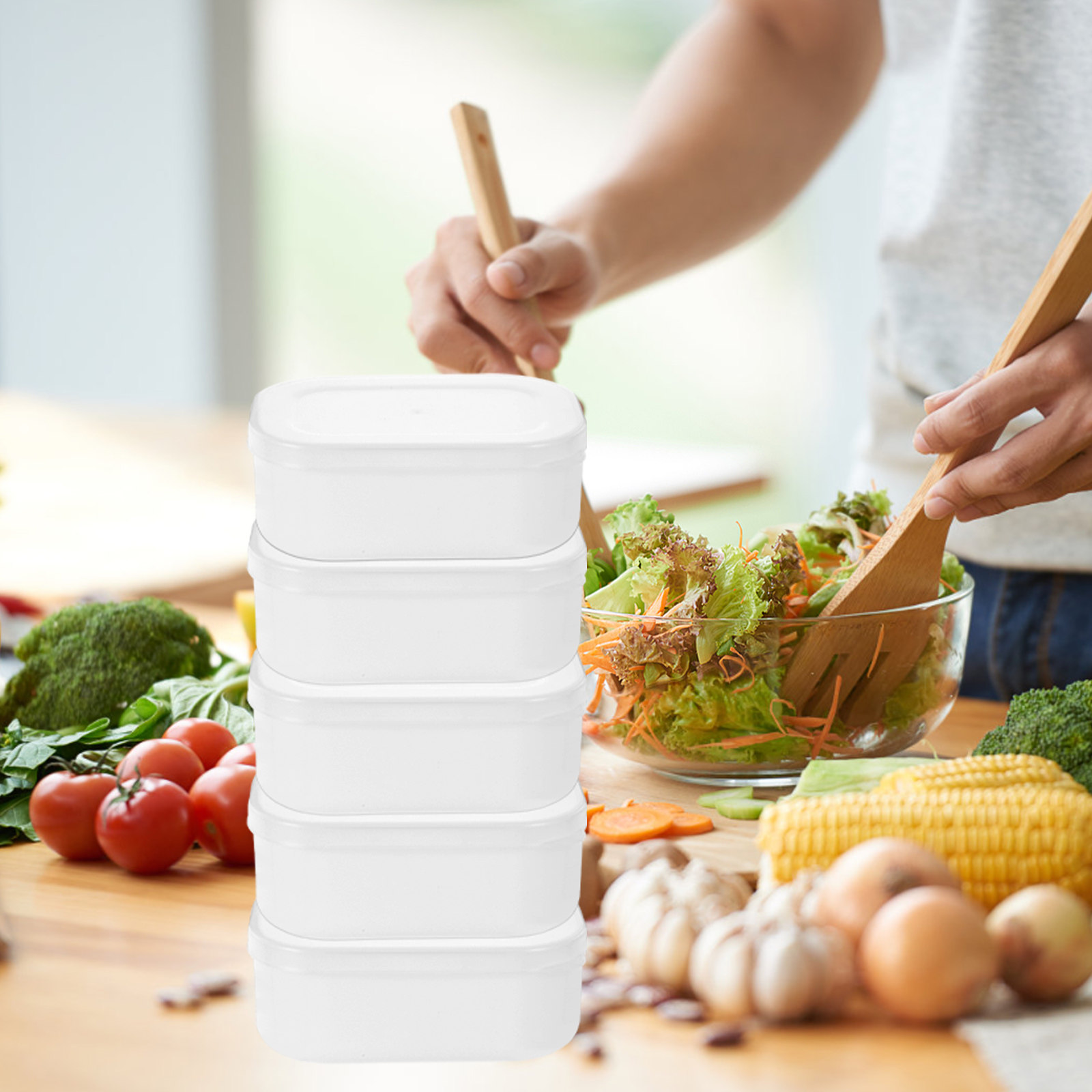 Meal Prep Diet - 5Pcs Rice Grain Portion Storage Boxes