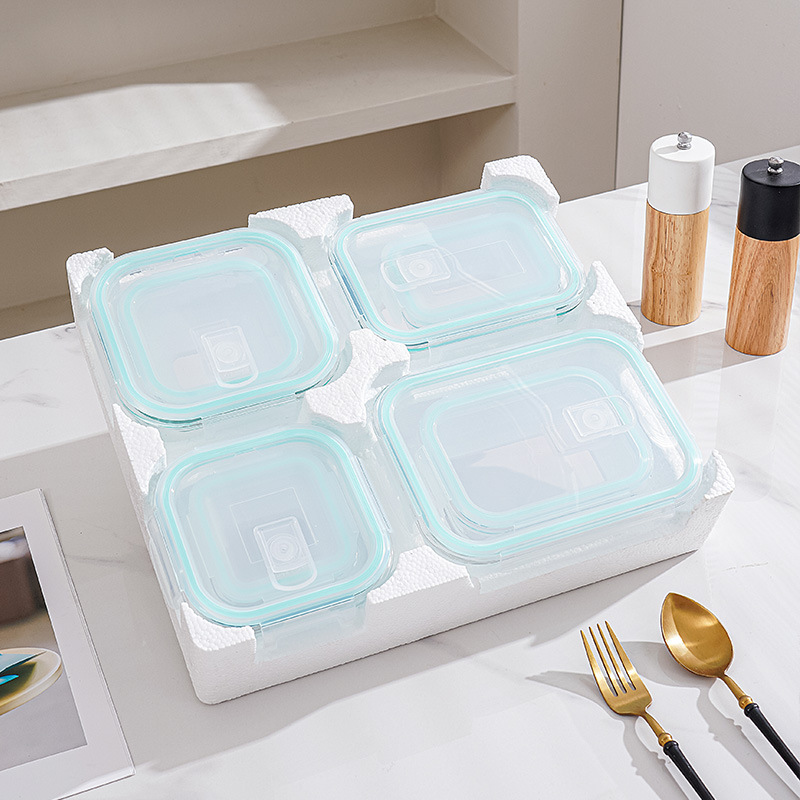 8-Piece Glass Lunch & Storage  - огляд і ціна Meal Prep Glass Containers With Lids