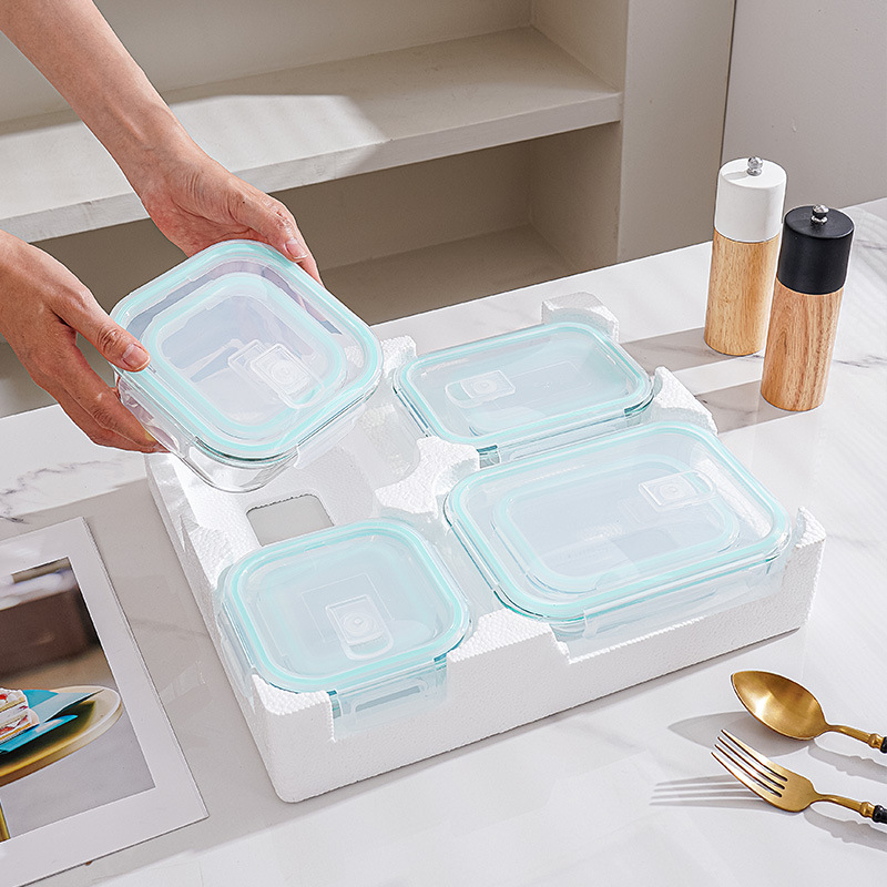 8-Piece Glass Lunch & Storage  - огляд і ціна Meal Prep Glass Containers With Lids