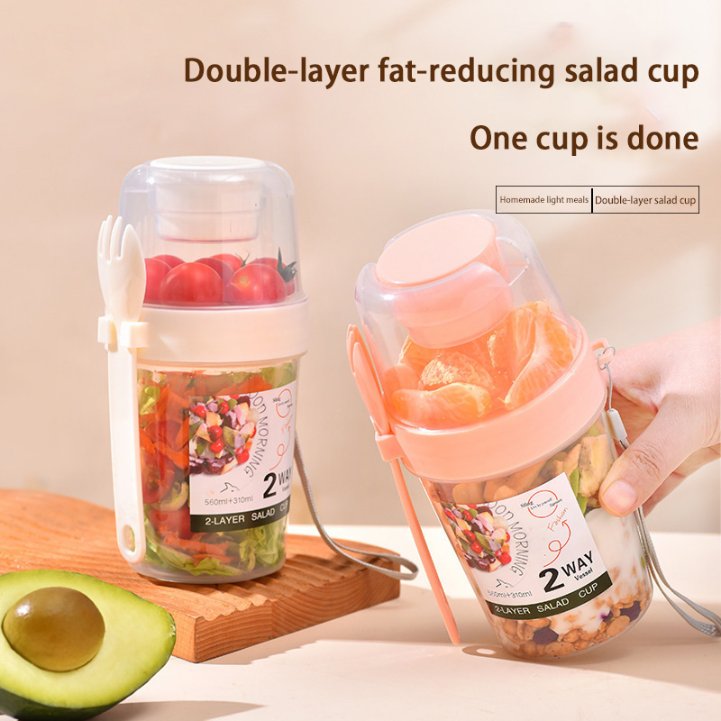 Portable Breakfast Salad Cup W - огляд і ціна Meal Prep Oatmeal Jars