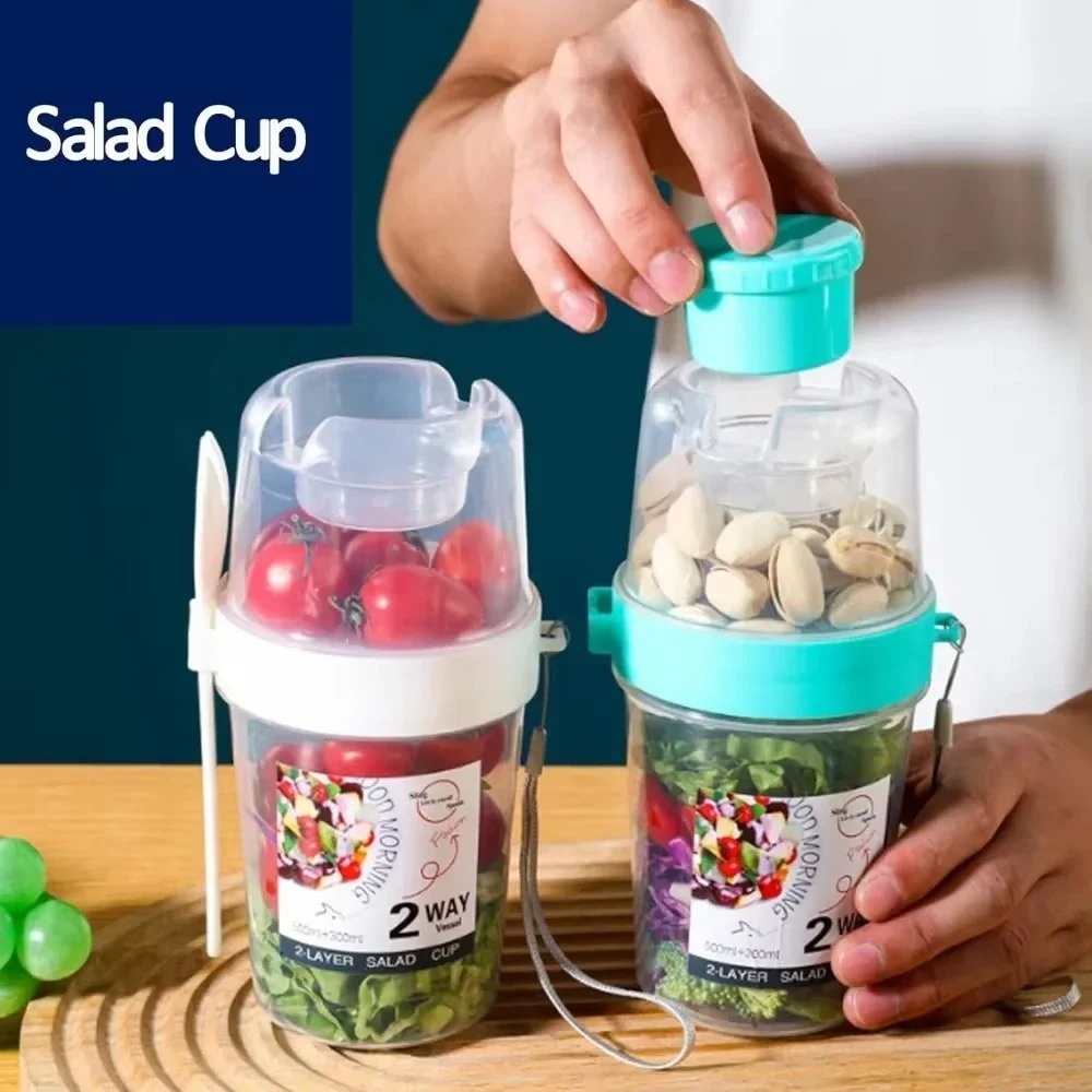 Portable Salad Cup Breakfast C - огляд і ціна Meal Prep Oatmeal Jars