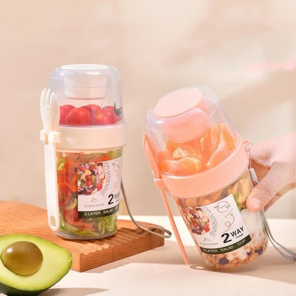 Portable Salad Cup Breakfast C - огляд і ціна Meal Prep Oatmeal Jars