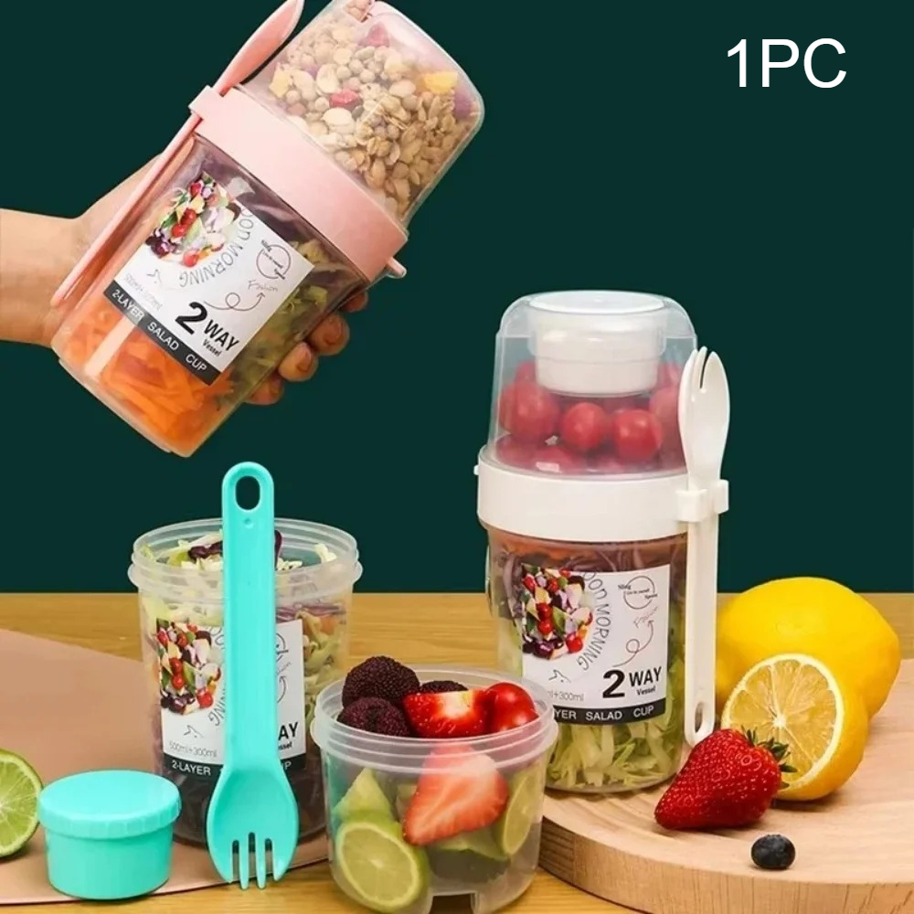 Portable Salad Cup Breakfast C - огляд і ціна Meal Prep Oatmeal Jars