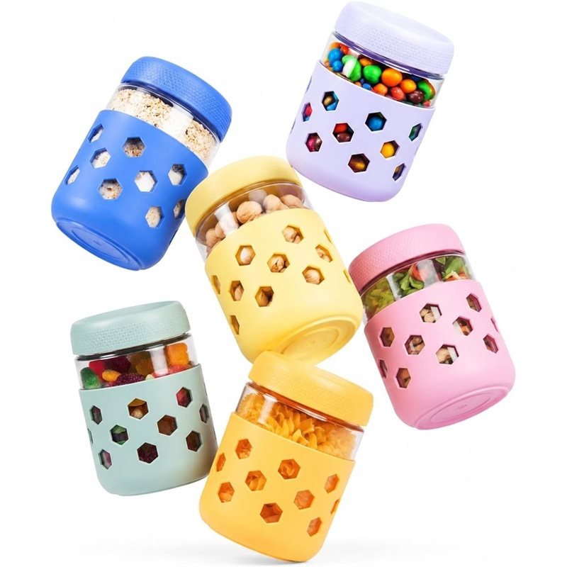 LLCS-Glass Jars With Airtight  - огляд і ціна Meal Prep Oatmeal Jars