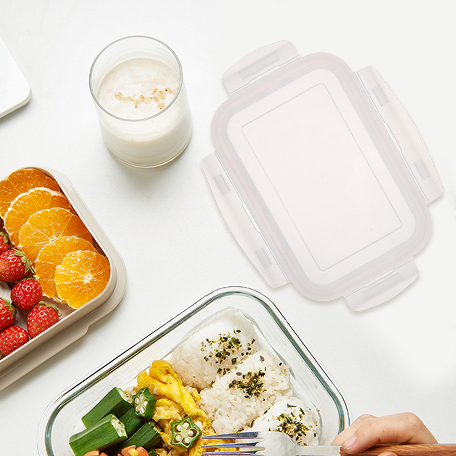Airtight Rectangle Container L - огляд і ціна Meal Prep Glass Containers With Lids