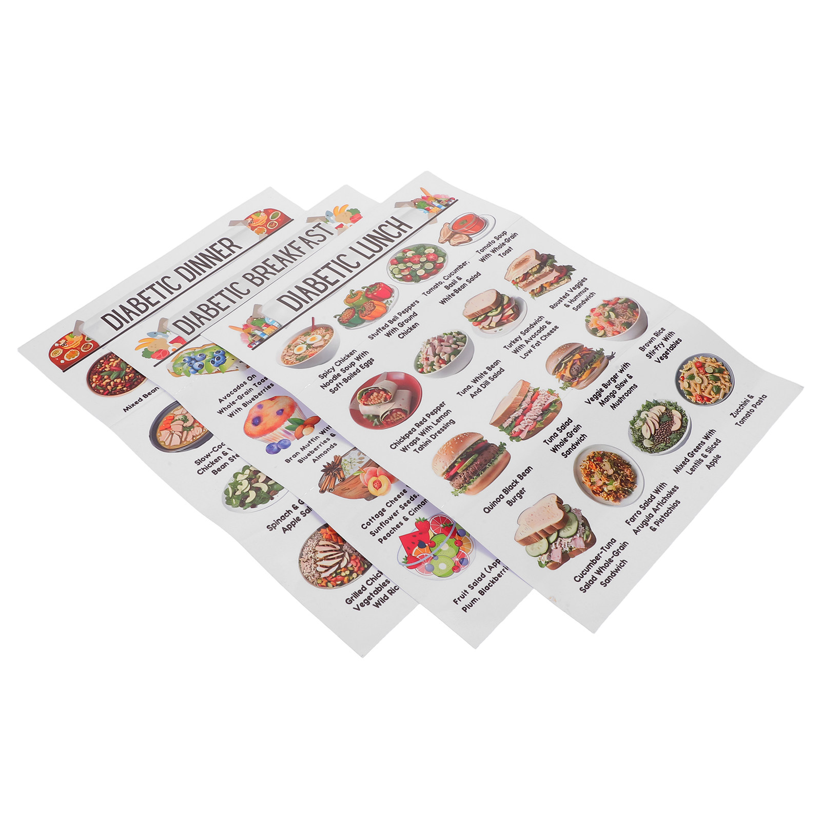 3Pcs Diabetic Grocery Chart Pr - огляд і ціна Meal Prep Diet