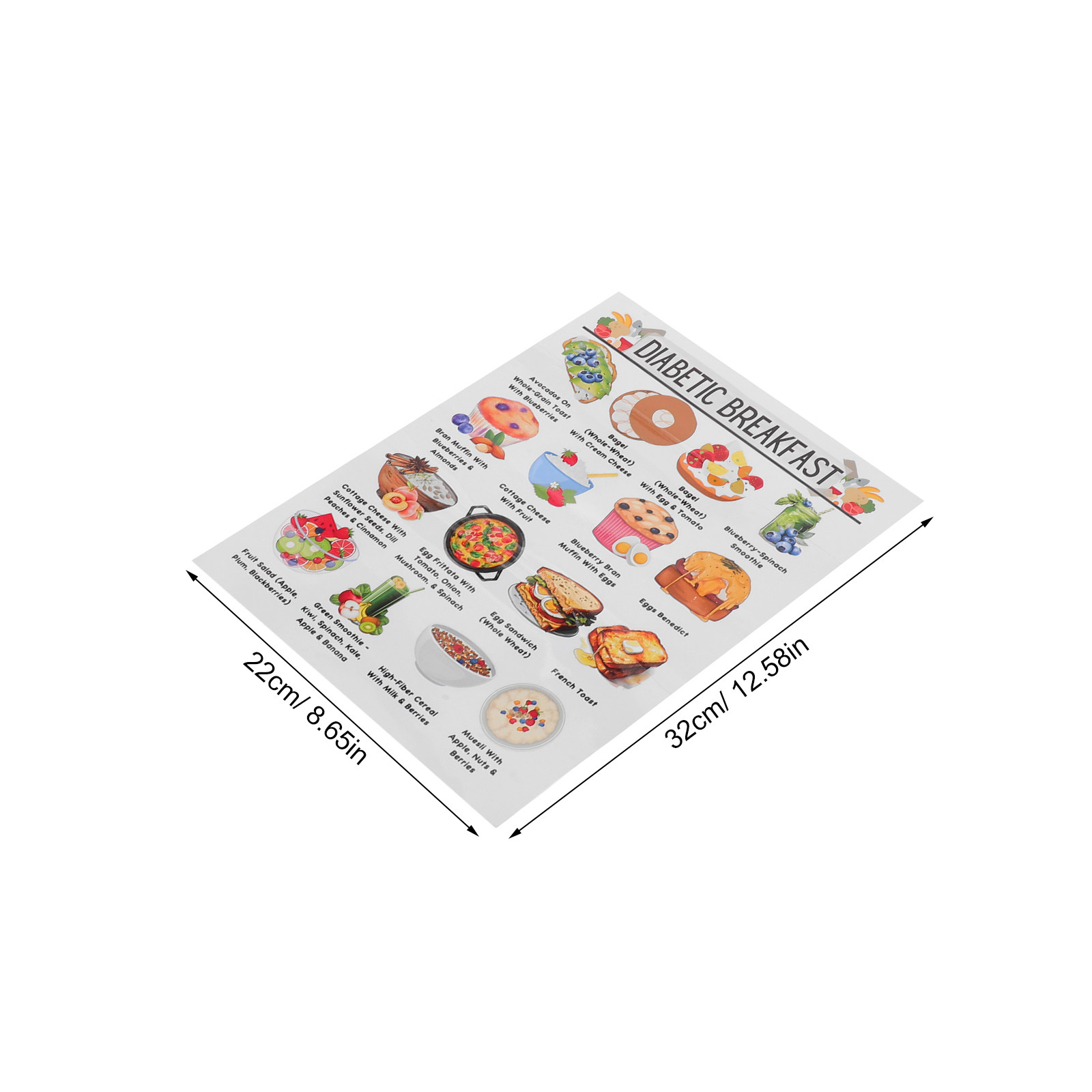 3Pcs Diabetic Grocery Chart Pr - огляд і ціна Meal Prep Diet
