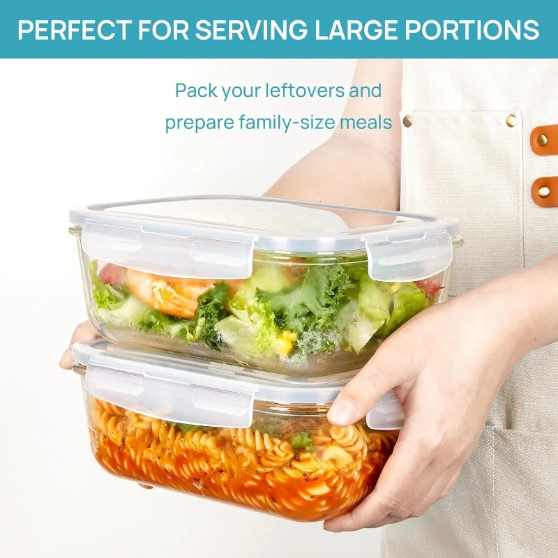 Glass Food Storage Containers  - огляд і ціна Meal Prep Glass Containers With Lids