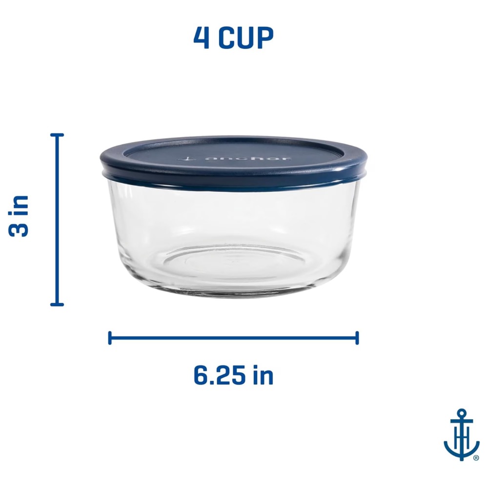 2 Pack Round Glass Food Storag - огляд і ціна Meal Prep Glass Containers With Lids