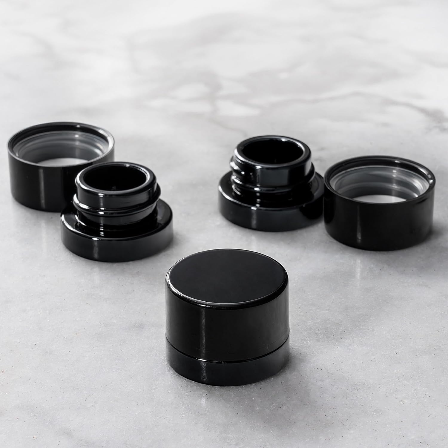 5ml Thick Black Glass Jars wit - огляд і ціна Meal Prep Glass Containers With Lids