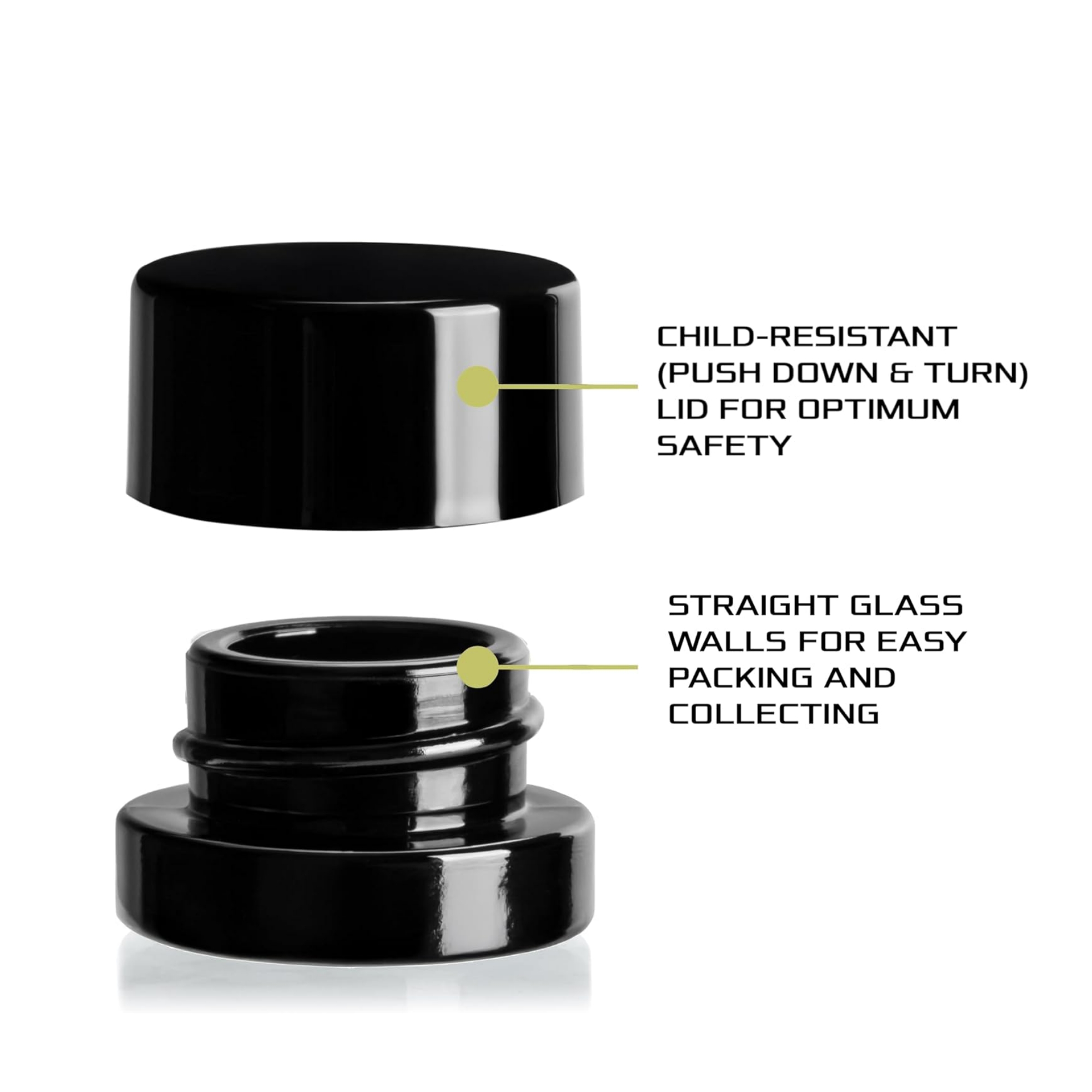 5ml Thick Black Glass Jars wit - огляд і ціна Meal Prep Glass Containers With Lids