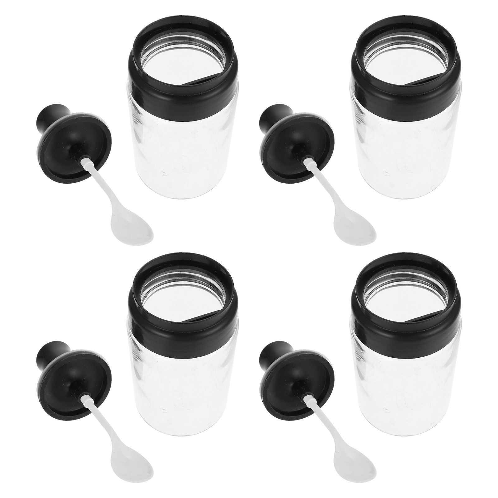 4Pcs Glass Spice Jar with Spoo - огляд і ціна Meal Prep Glass Containers With Lids