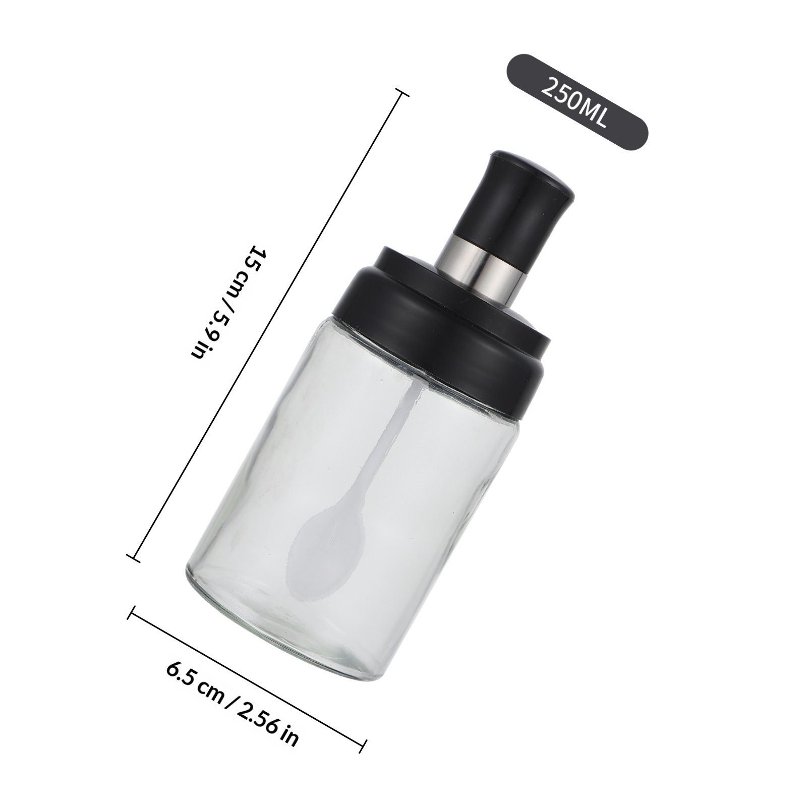 4Pcs Glass Spice Jar with Spoo - огляд і ціна Meal Prep Glass Containers With Lids