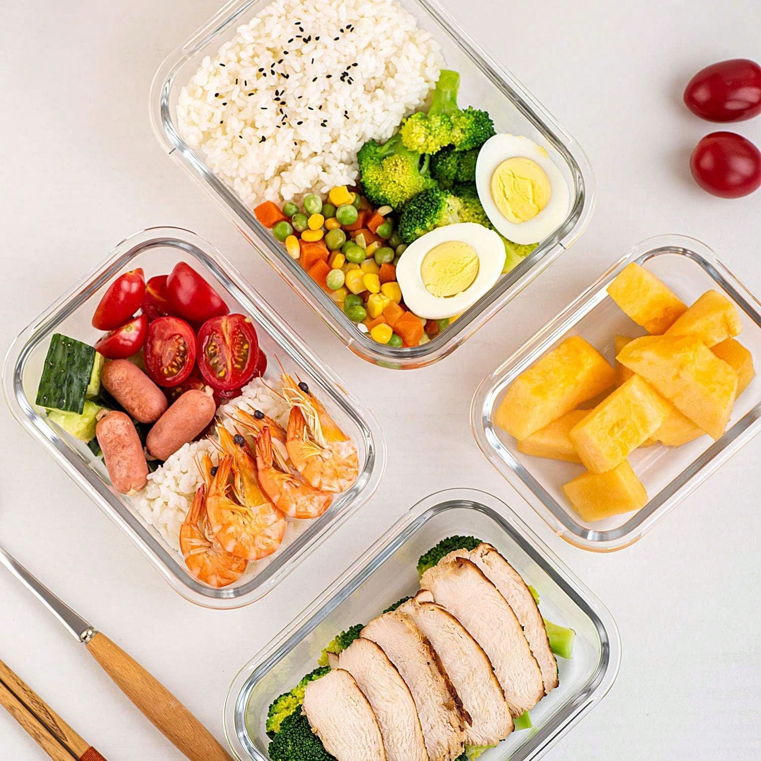 10 Pack Glass Meal Prep Contai - огляд і ціна Meal Prep Glass Containers With Lids