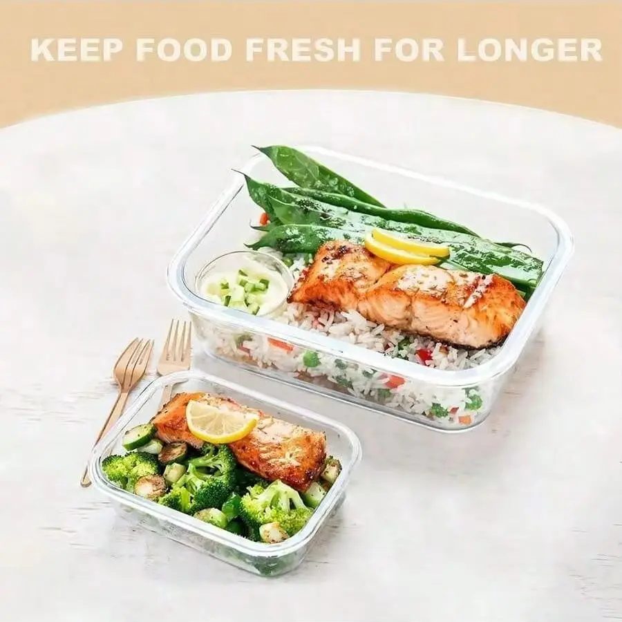 yesGlass Food Storage Containe - огляд і ціна Meal Prep Glass Containers With Lids