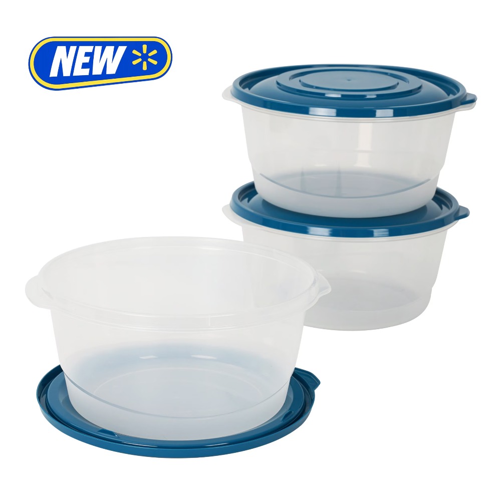 3 Pack Round Plastic Food Stor - огляд і ціна Meal Prep Bulking