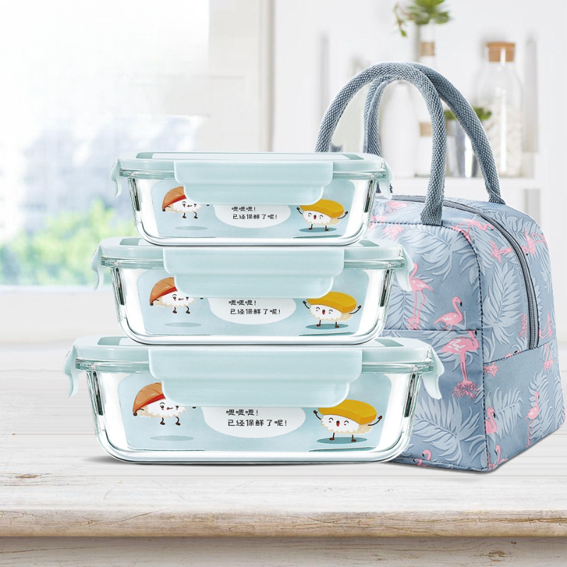 Heat-Resistant Glass Lunch Con - огляд і ціна Meal Prep Glass Containers With Lids