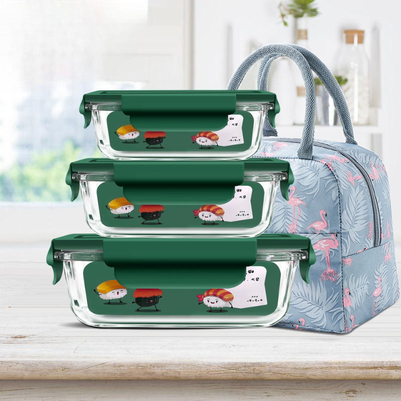 Heat-Resistant Glass Lunch Con - огляд і ціна Meal Prep Glass Containers With Lids