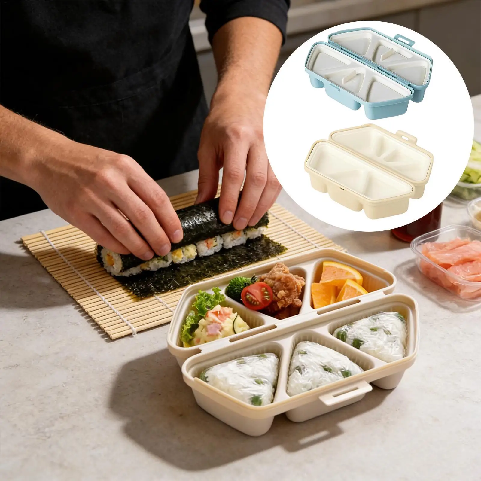 Sushi Mold Maker 6 Cavity Tria - огляд і ціна Meal Prep Onigiri